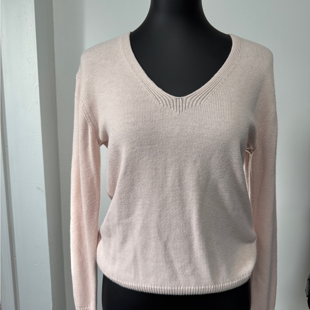 Express Soft Pink V-Neck Sweater